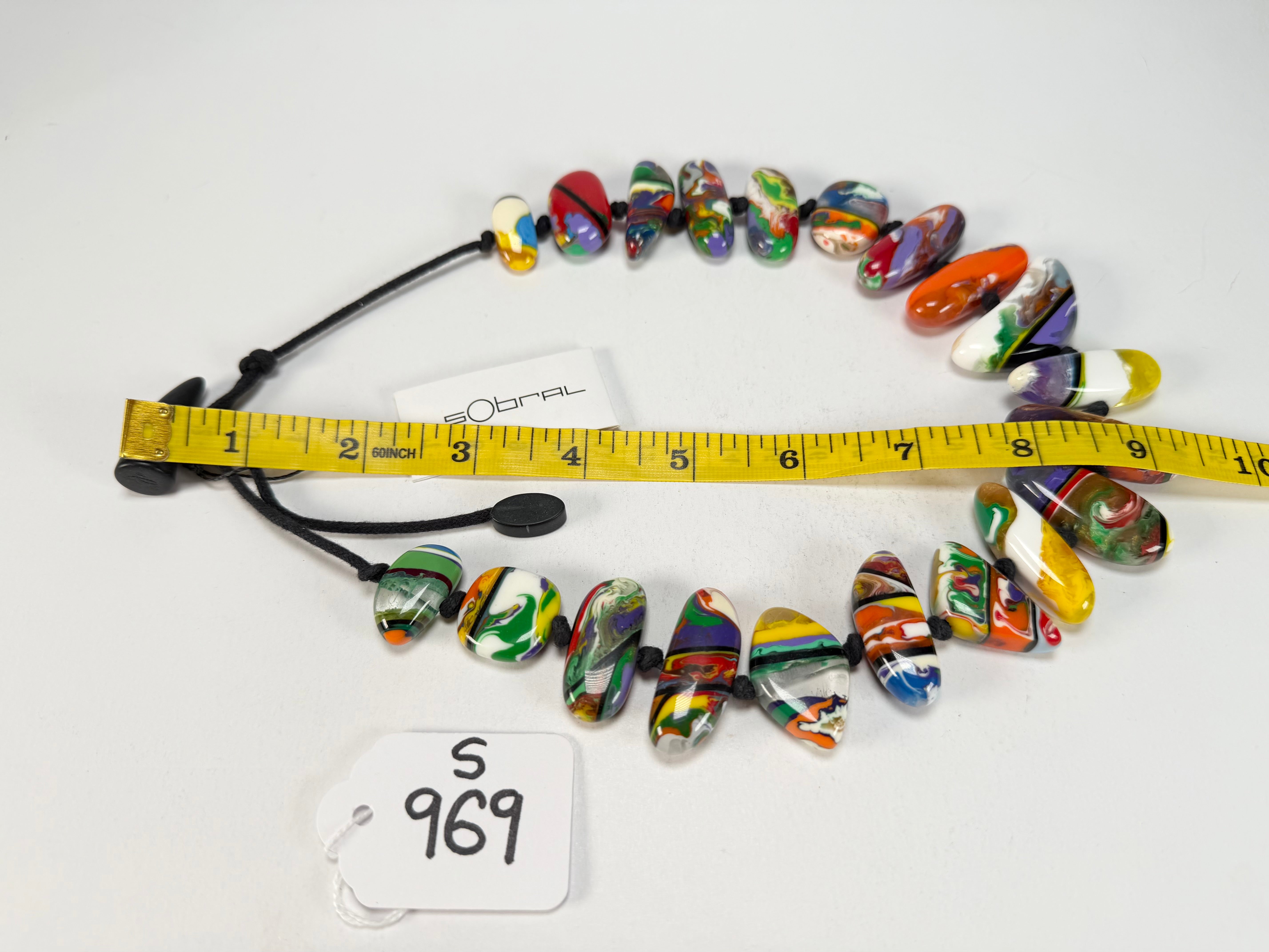 Sobral - Multi-Colour "Newanderthal" Pollock Resin Necklace ( 005257 )