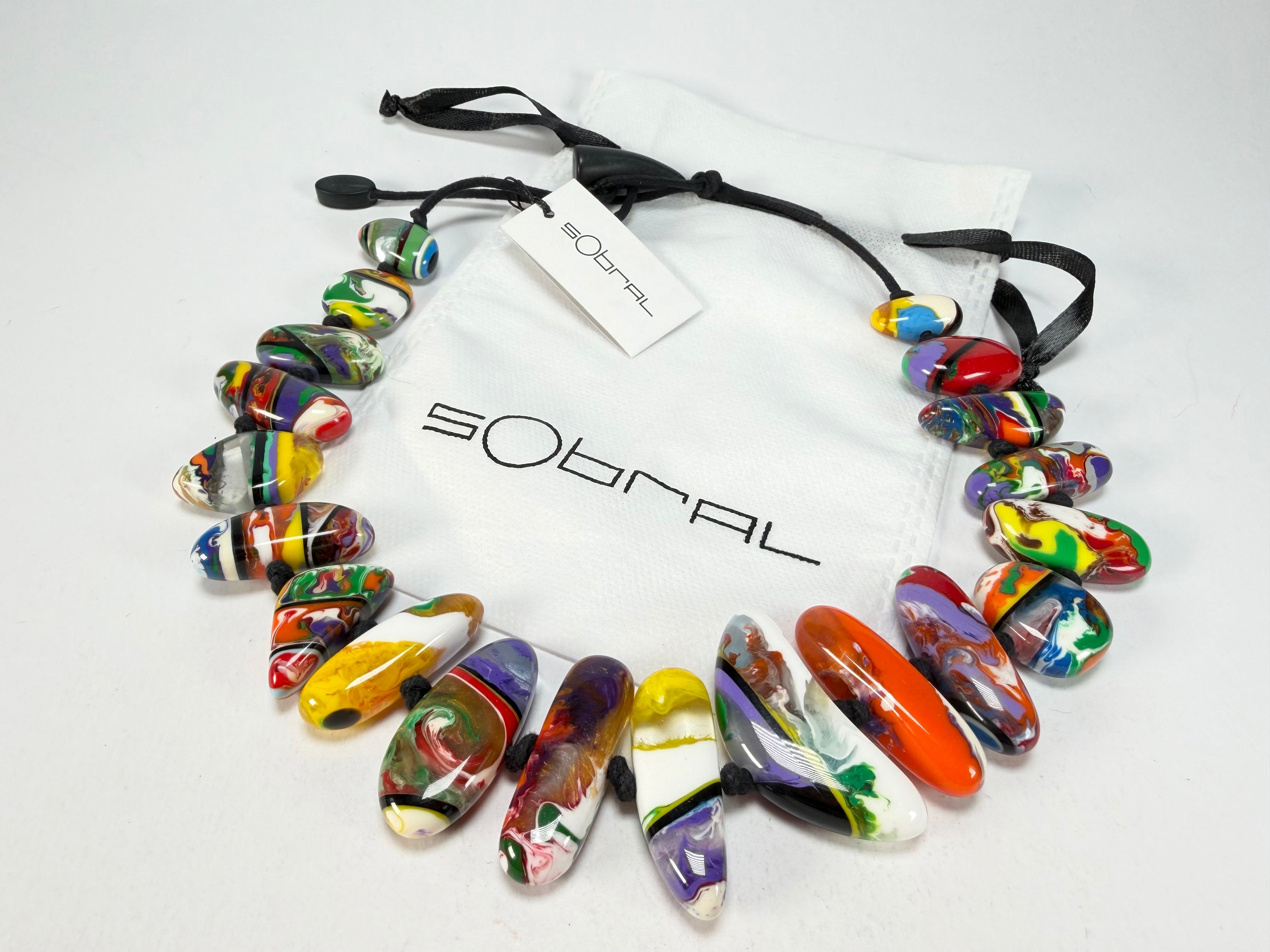 Sobral - Multi-Colour "Newanderthal" Pollock Resin Necklace ( 005257 )