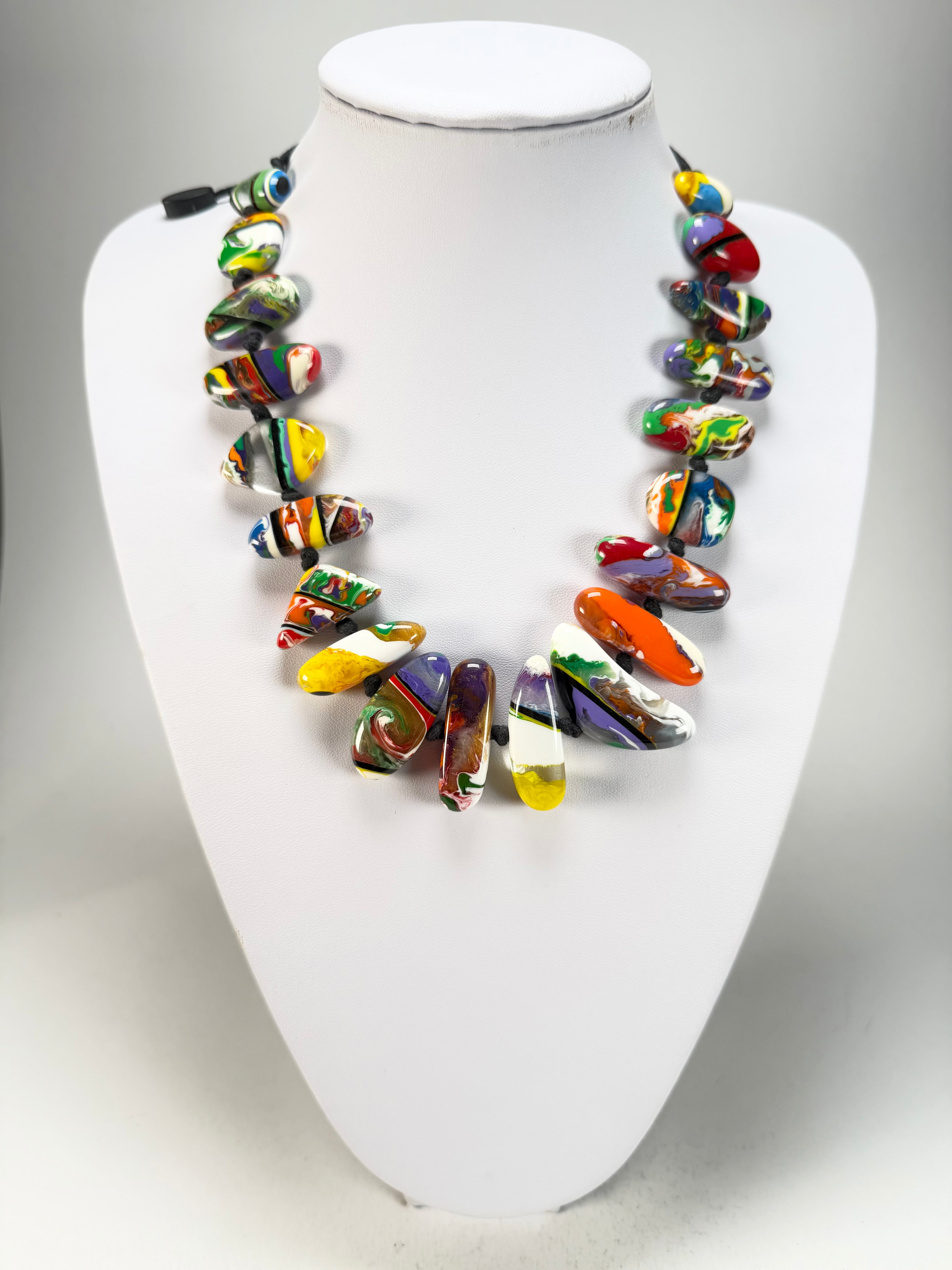 Sobral - Multi-Colour "Newanderthal" Pollock Resin Necklace ( 005257 )