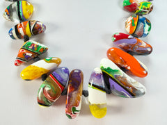 Sobral - Multi-Colour "Newanderthal" Pollock Resin Necklace ( 005257 )
