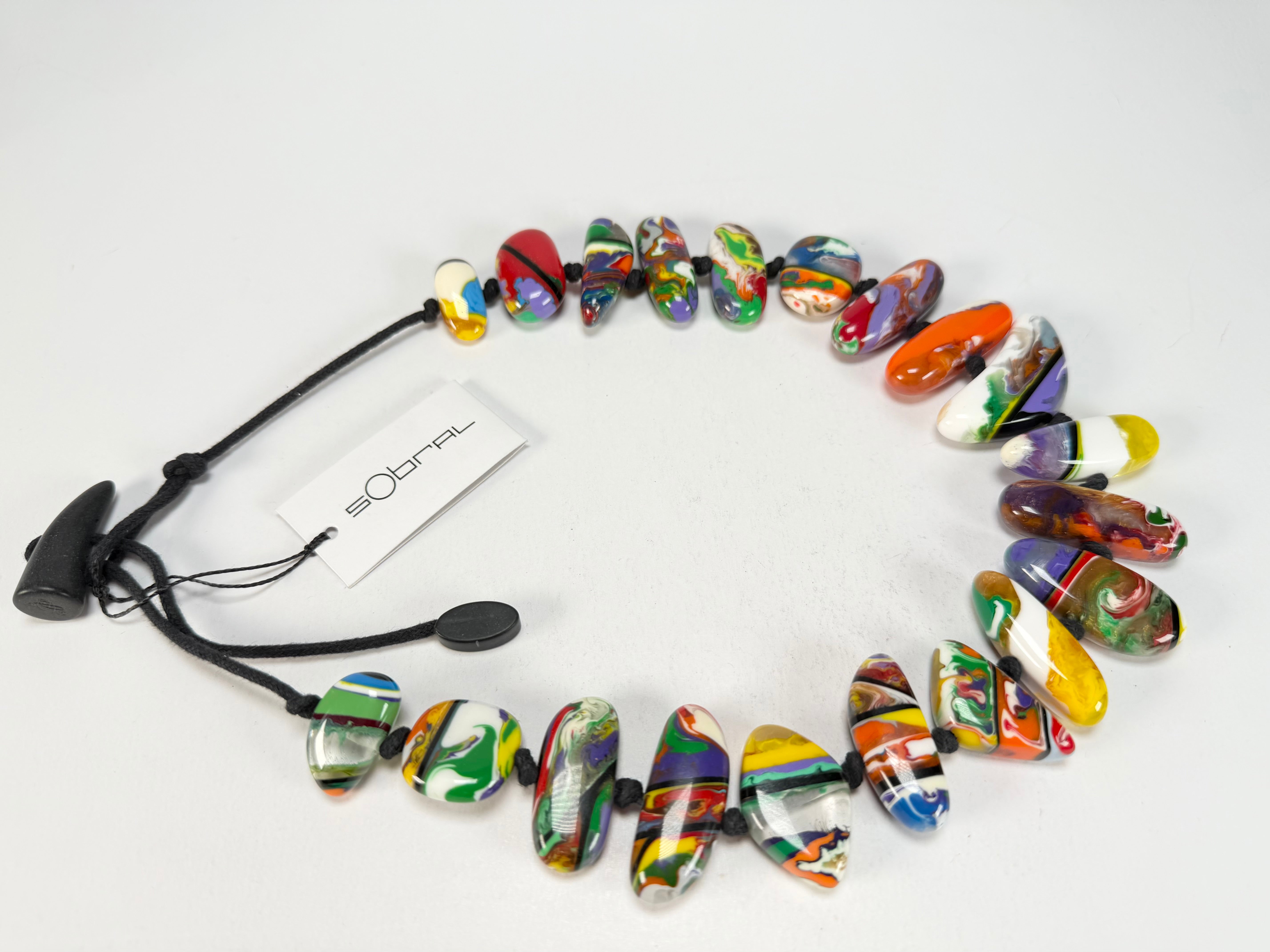Sobral - Multi-Colour "Newanderthal" Pollock Resin Necklace ( 005257 )