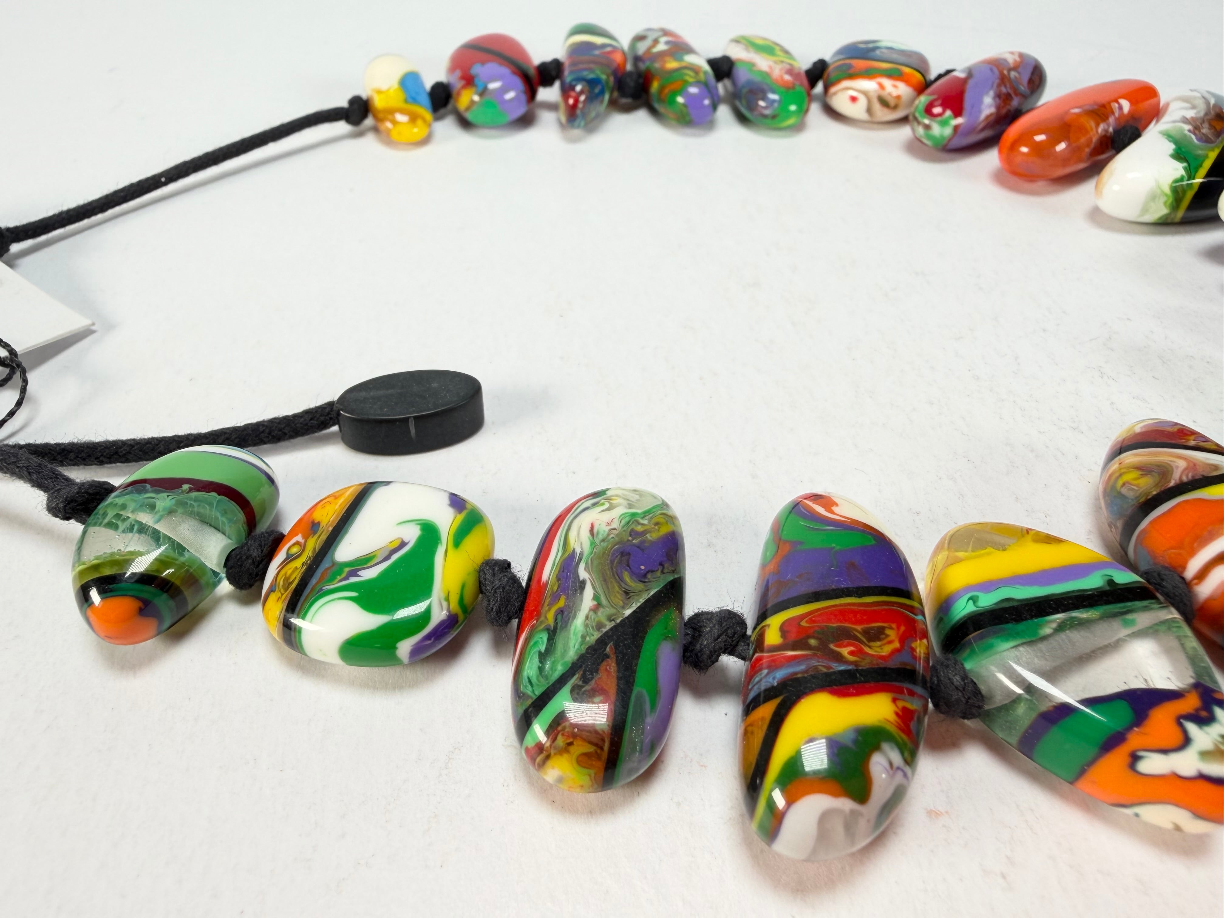 Sobral - Multi-Colour "Newanderthal" Pollock Resin Necklace ( 005257 )