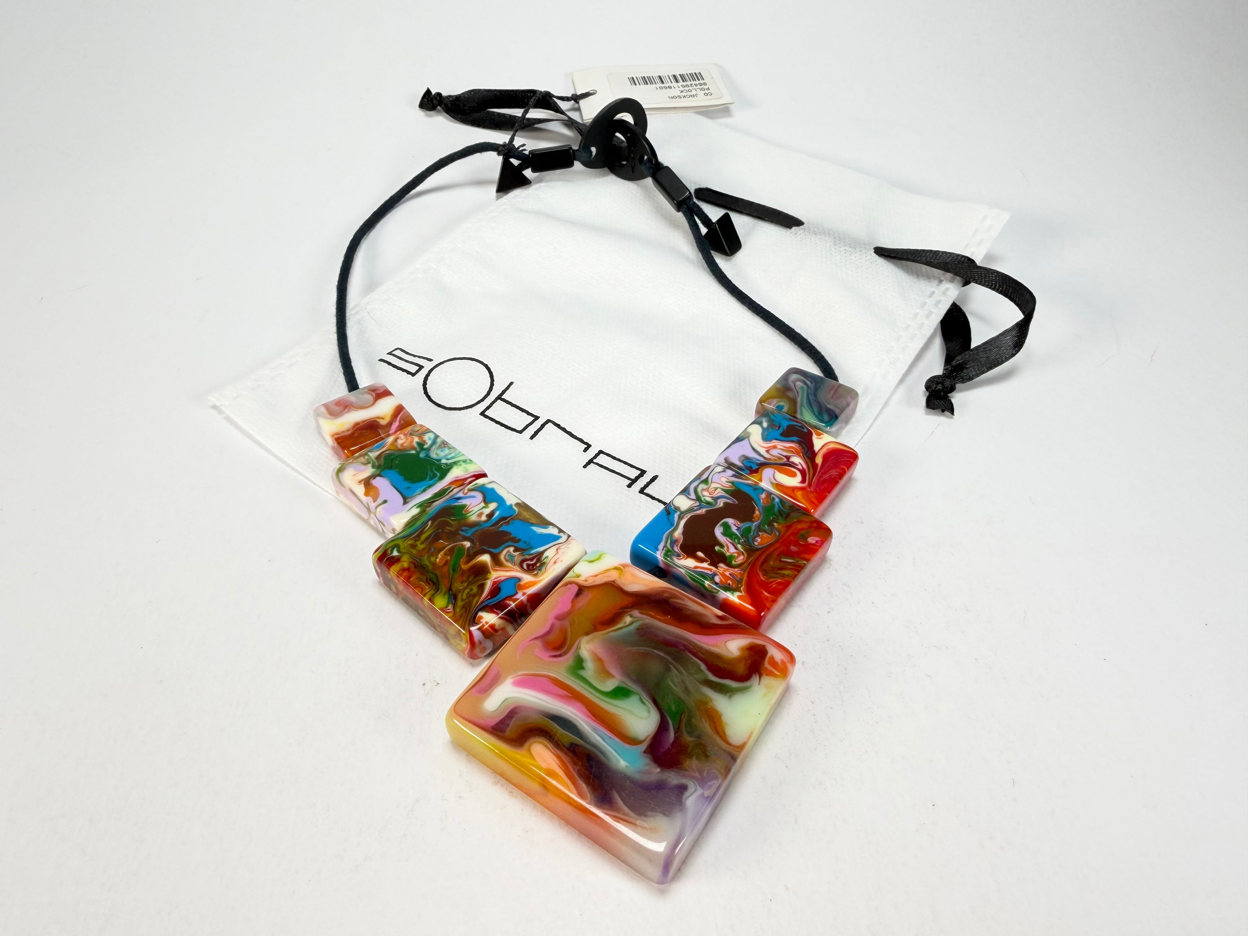 Sobral - Multi-Colour "Jackson" Pollock Resin Necklace ( 004295 )