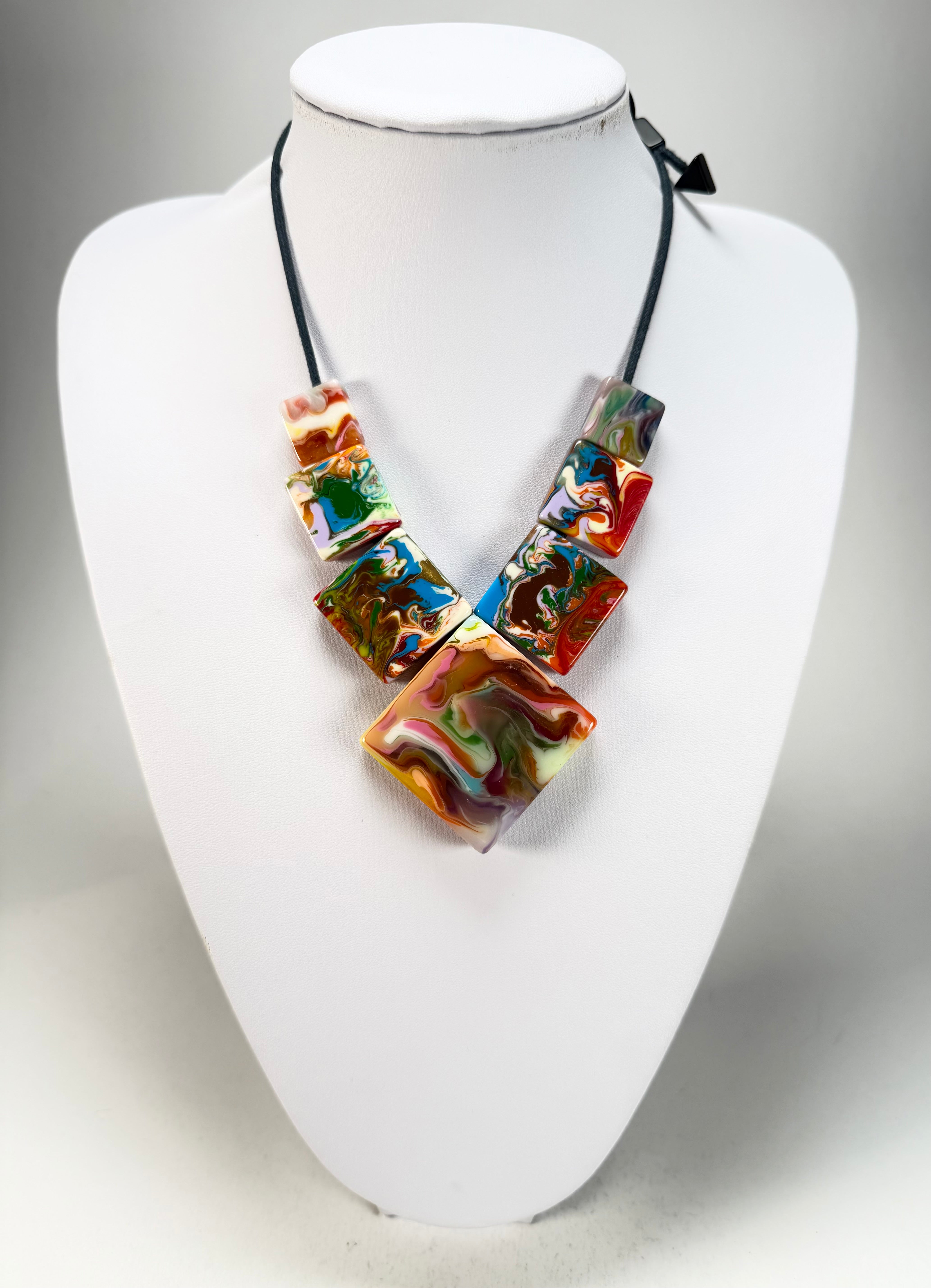 Sobral - Multi-Colour "Jackson" Pollock Resin Necklace ( 004295 )