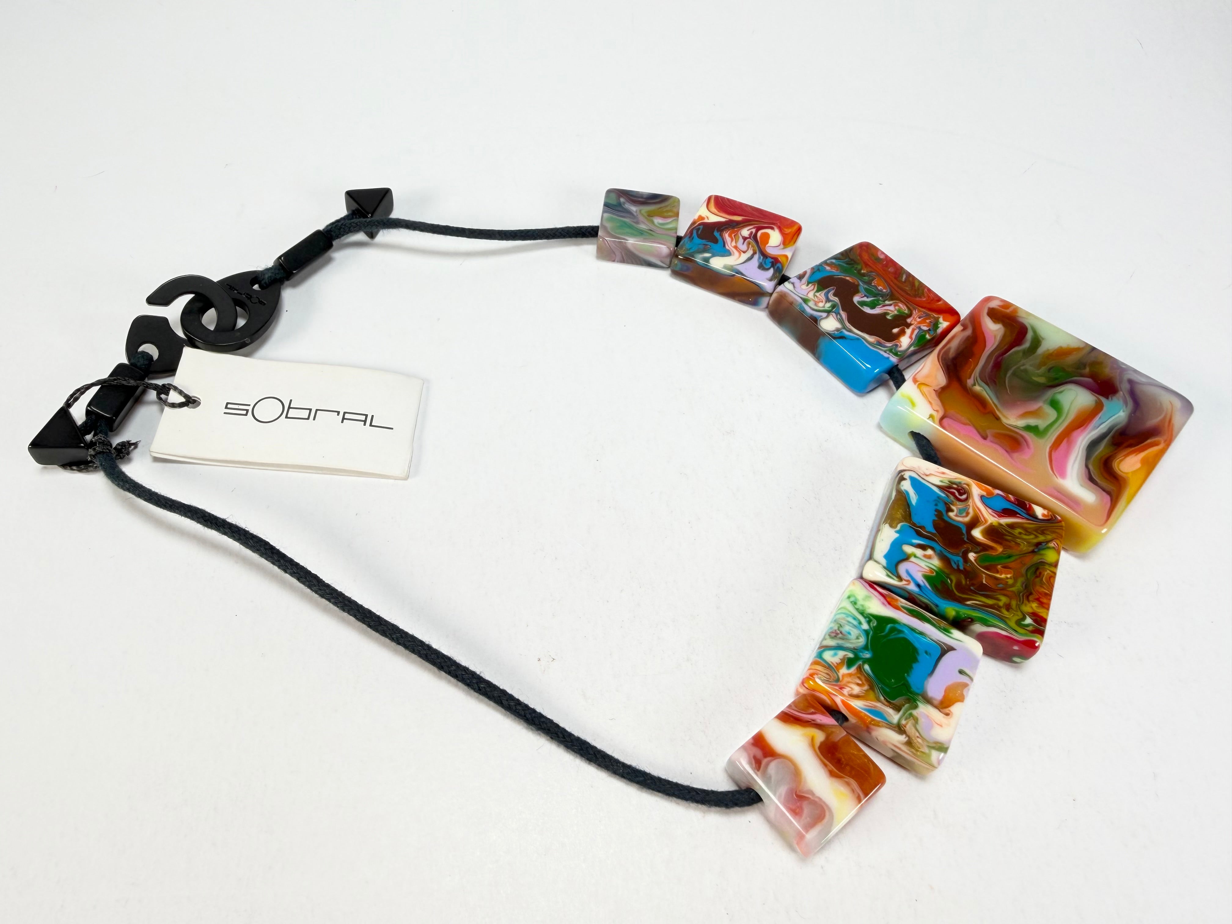 Sobral - Multi-Colour "Jackson" Pollock Resin Necklace ( 004295 )