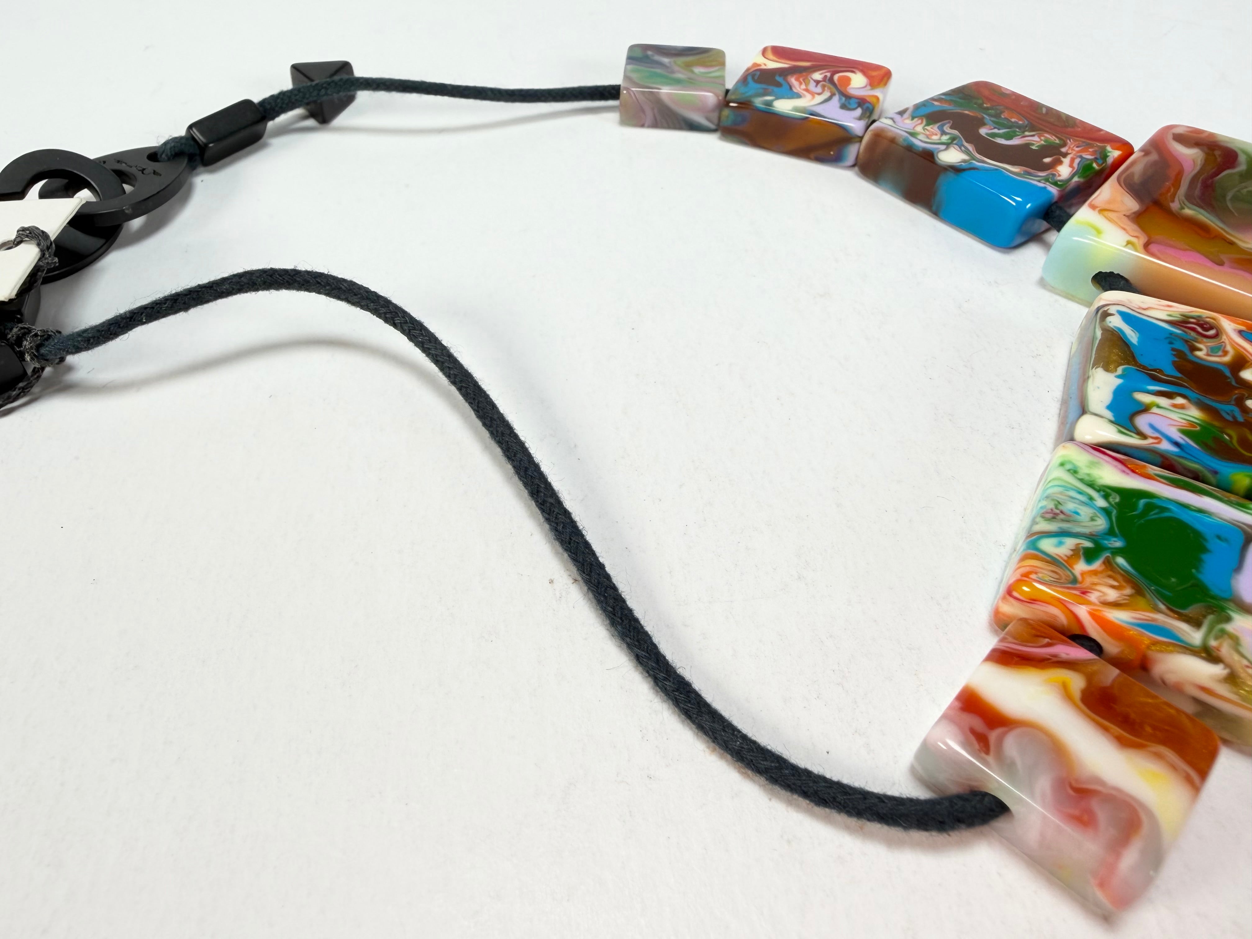 Sobral - Multi-Colour "Jackson" Pollock Resin Necklace ( 004295 )