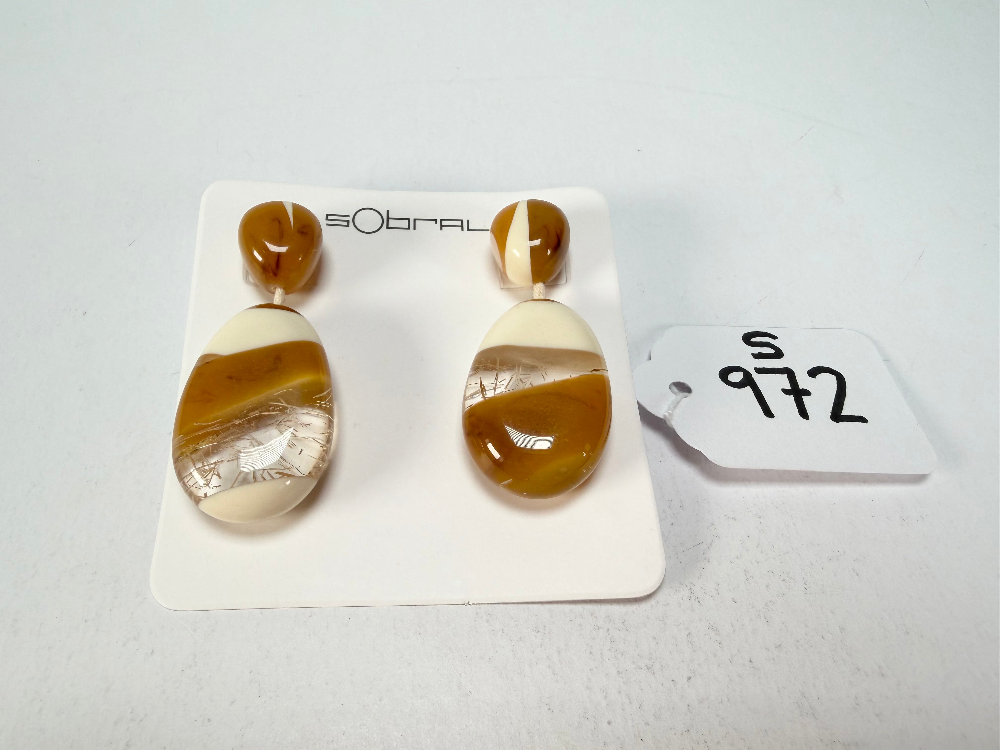 Sobral - Memphis "Petrolina" Resin Earrings ( 005498 )