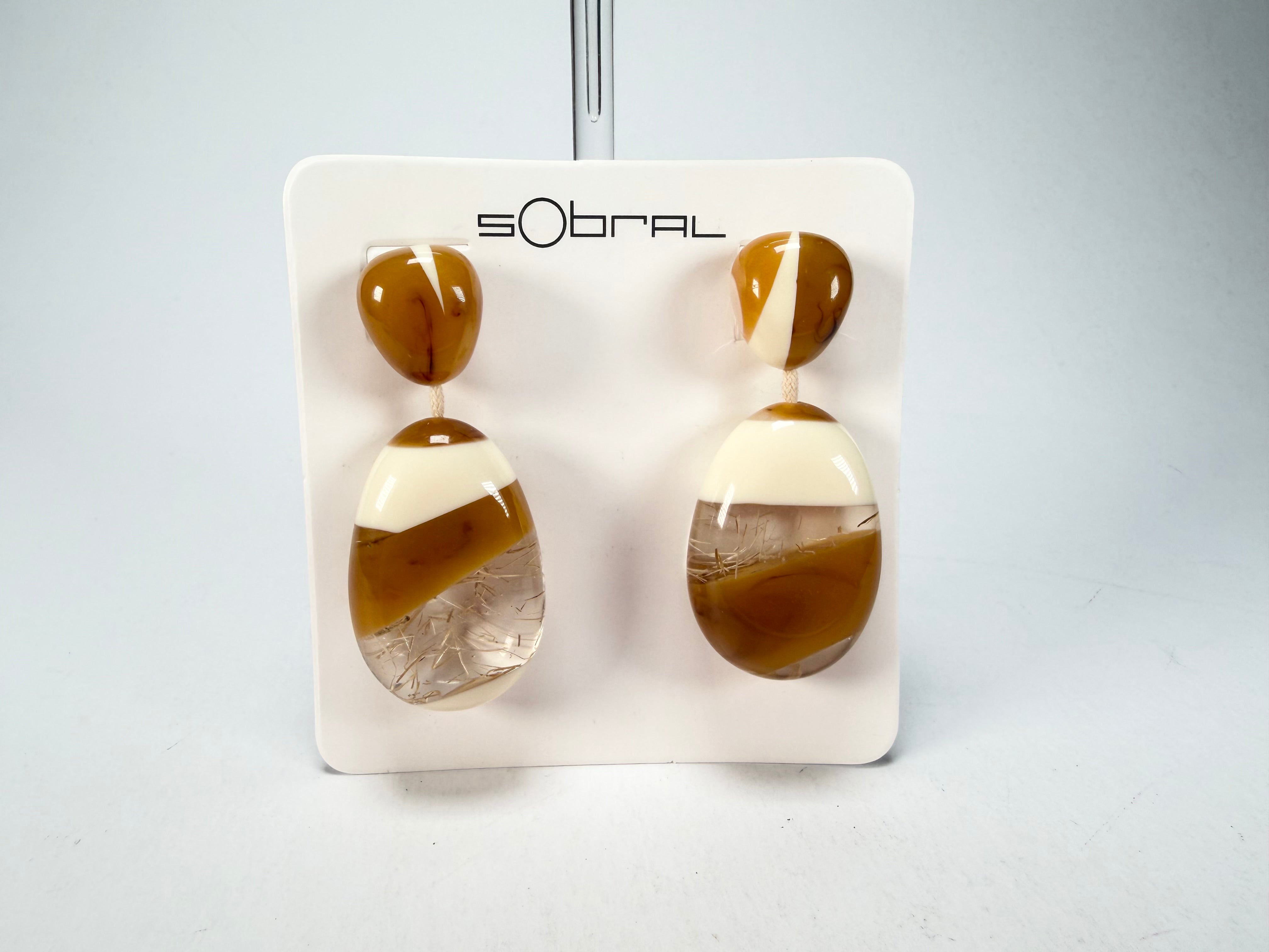 Sobral - Memphis "Petrolina" Resin Earrings ( 005498 )