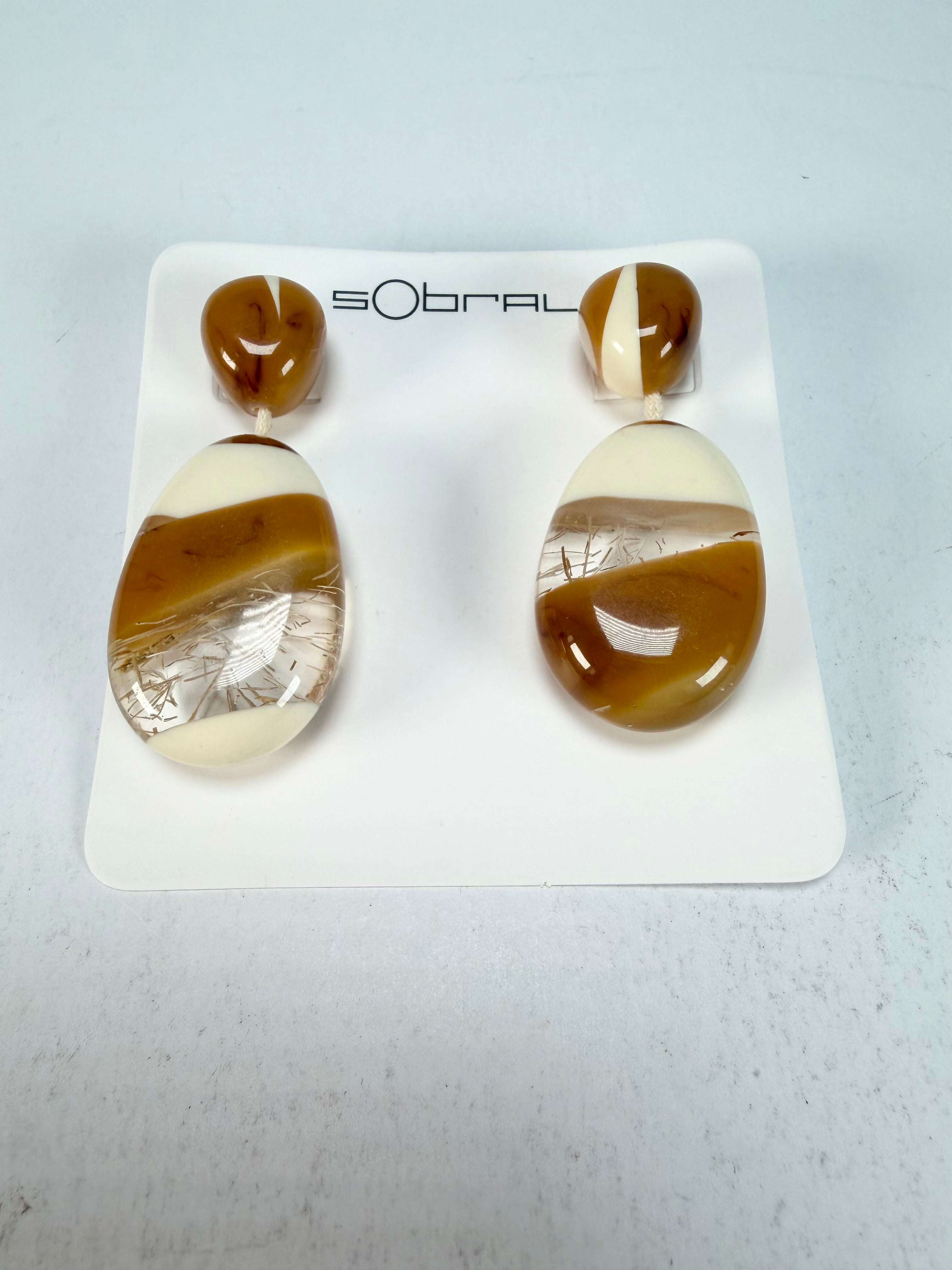 Sobral - Memphis "Petrolina" Resin Earrings ( 005498 )