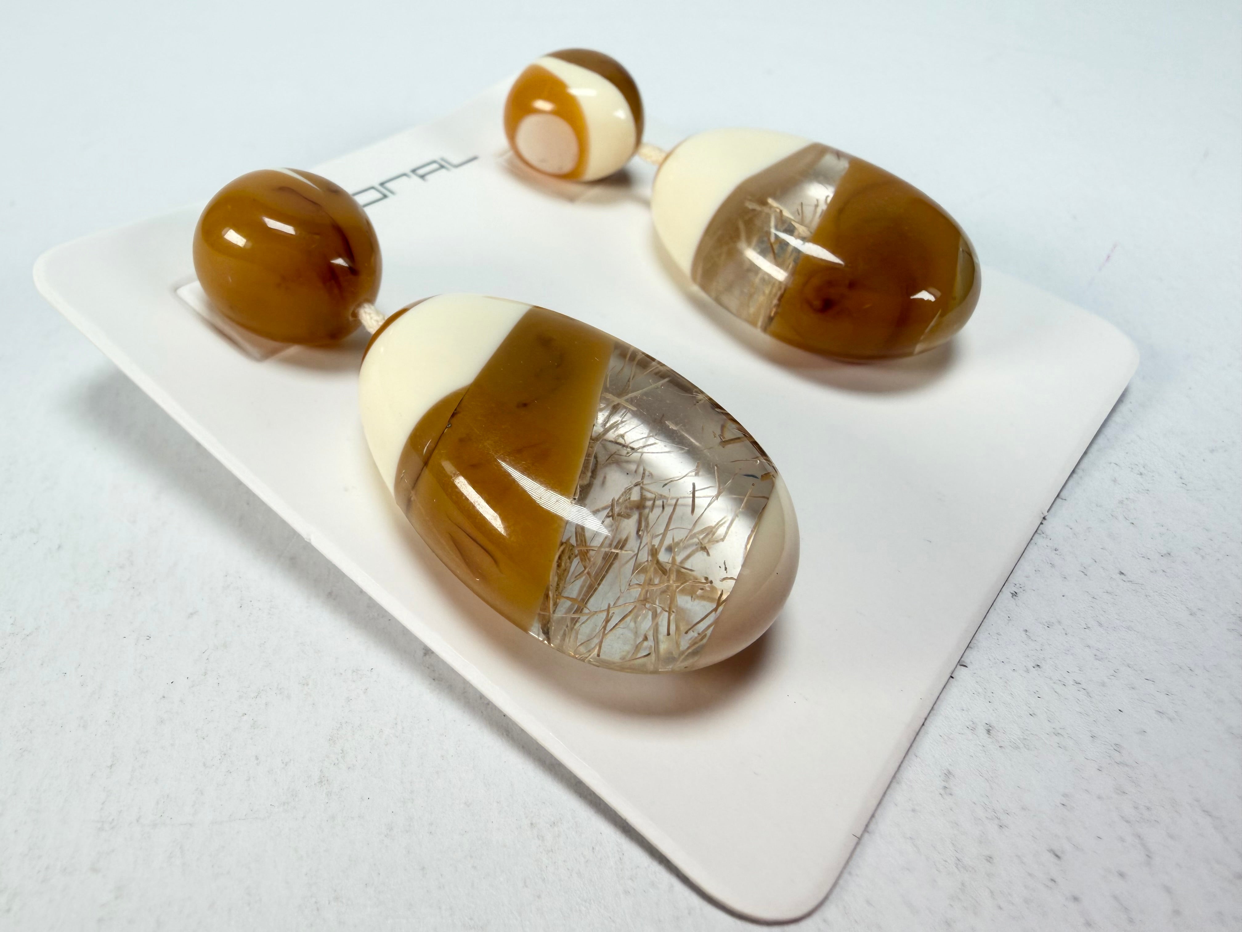 Sobral - Memphis "Petrolina" Resin Earrings ( 005498 )