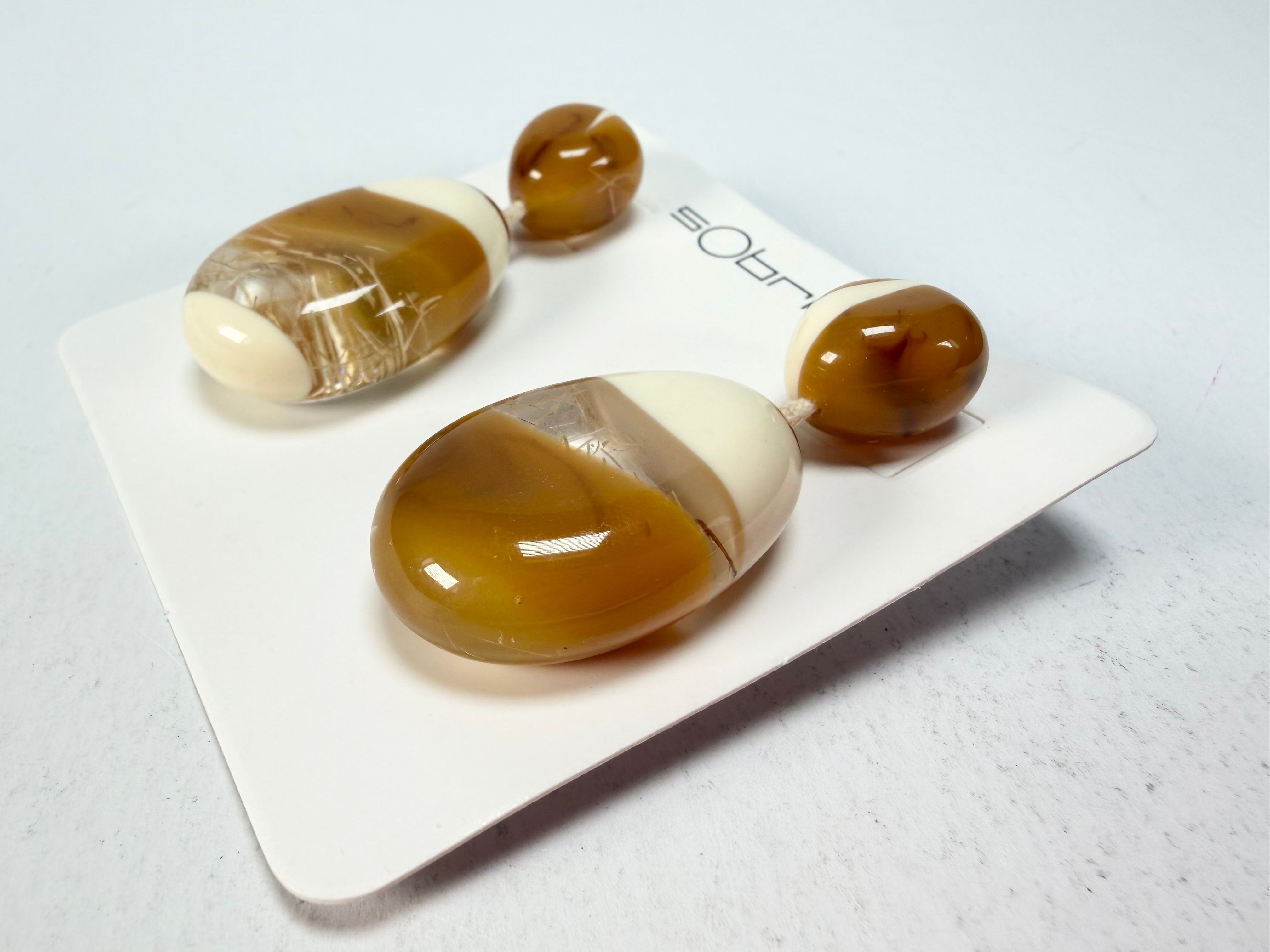 Sobral - Memphis "Petrolina" Resin Earrings ( 005498 )