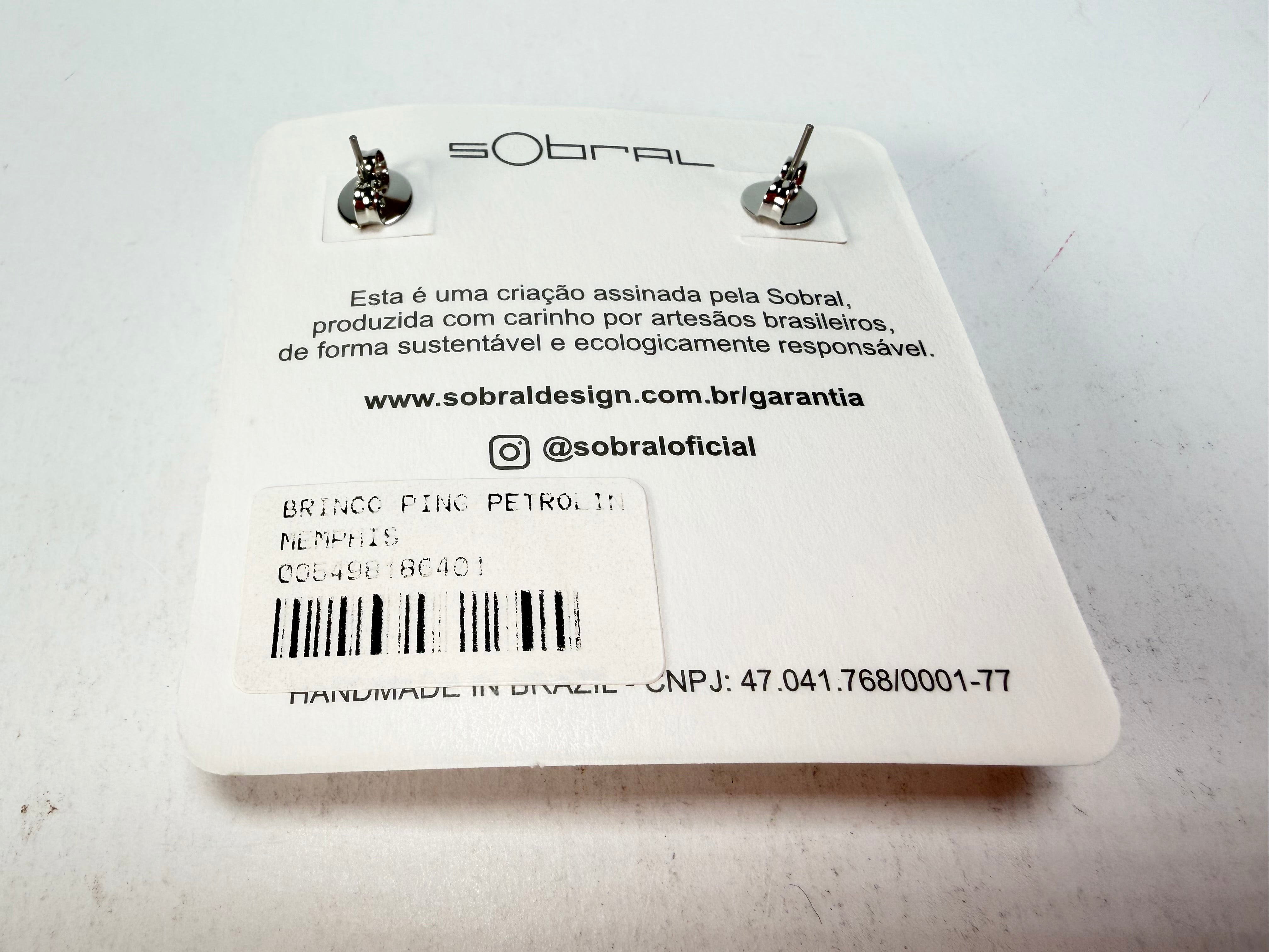 Sobral - Memphis "Petrolina" Resin Earrings ( 005498 )
