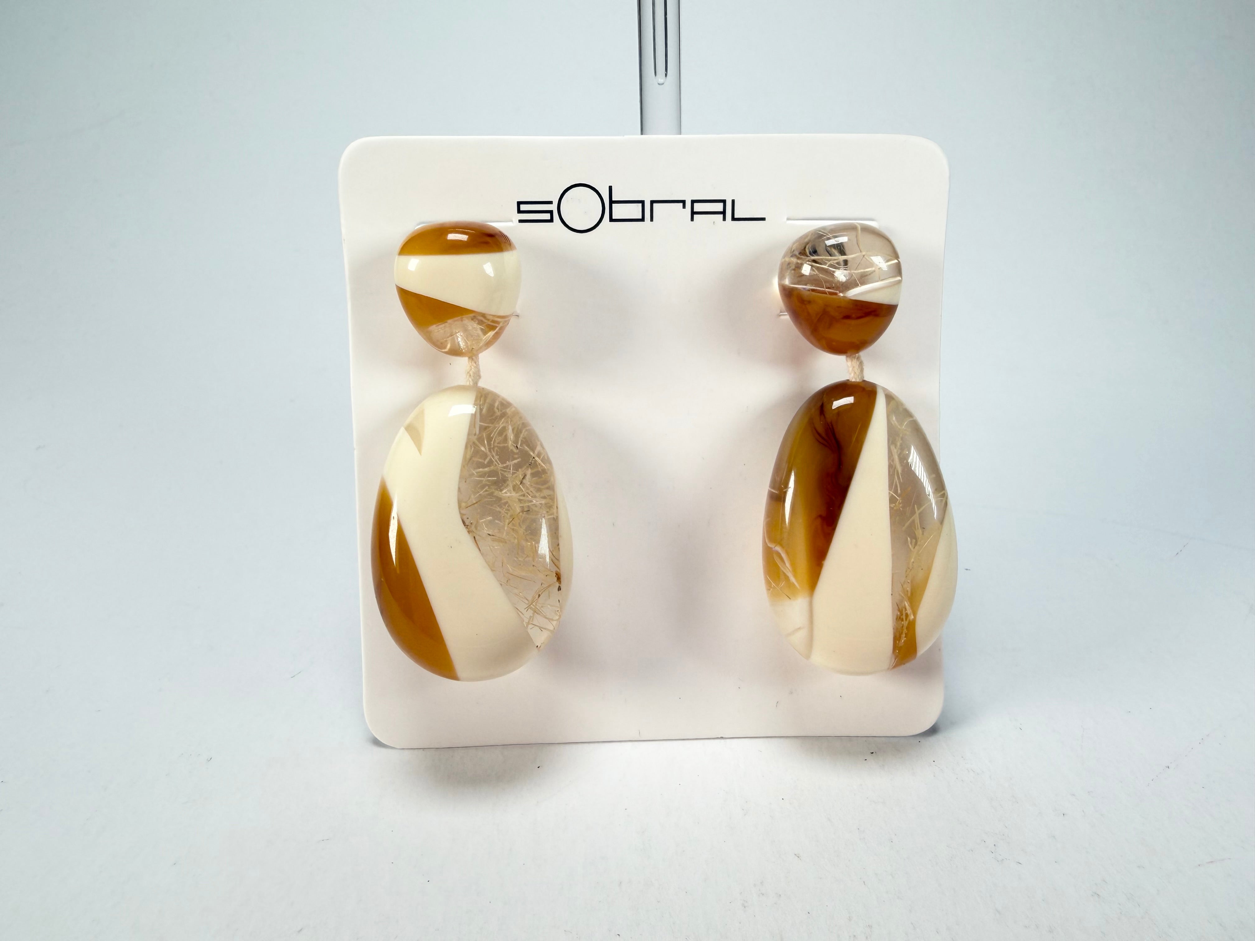 Sobral - Memphis "Petrolina" Resin Earrings ( 005498 )