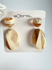 Sobral - Memphis "Petrolina" Resin Earrings ( 005498 )