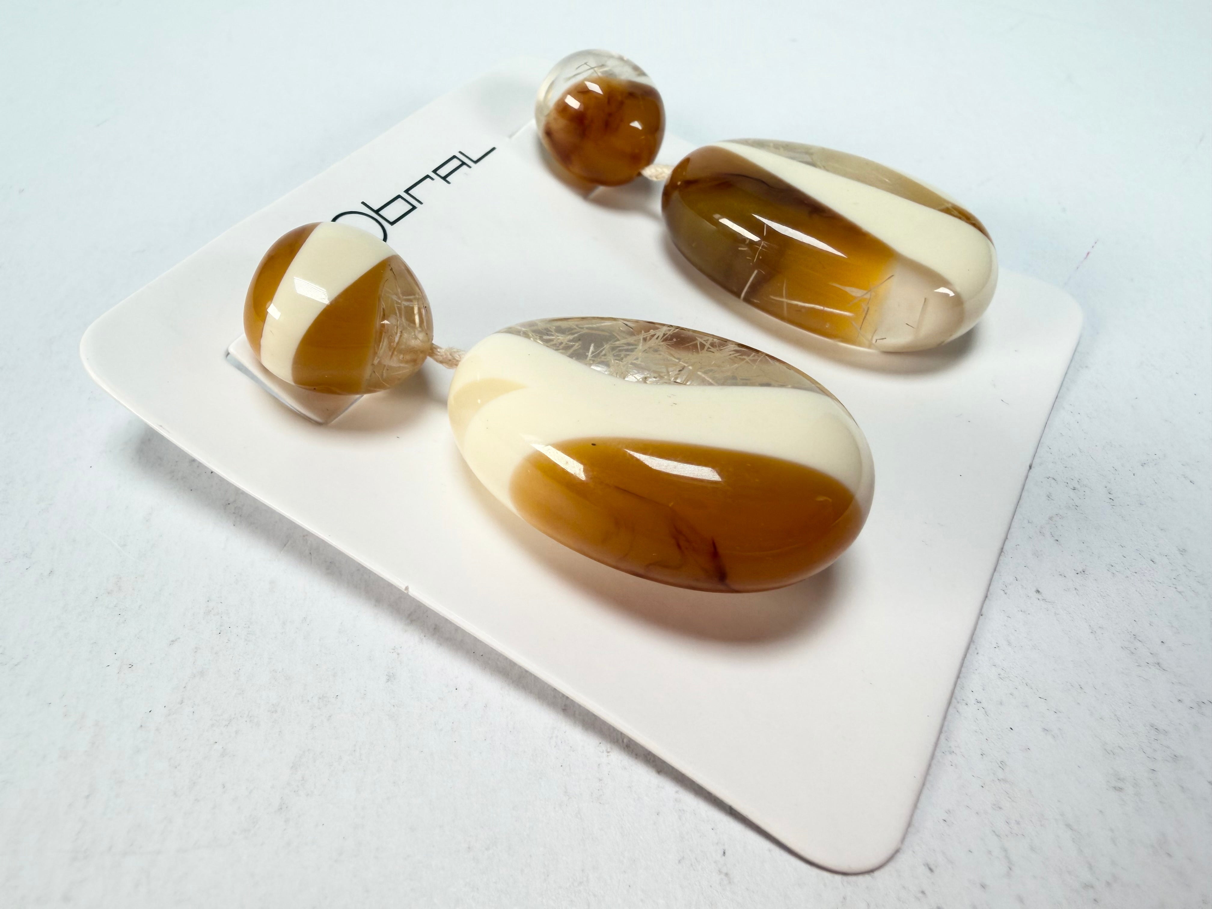 Sobral - Memphis "Petrolina" Resin Earrings ( 005498 )