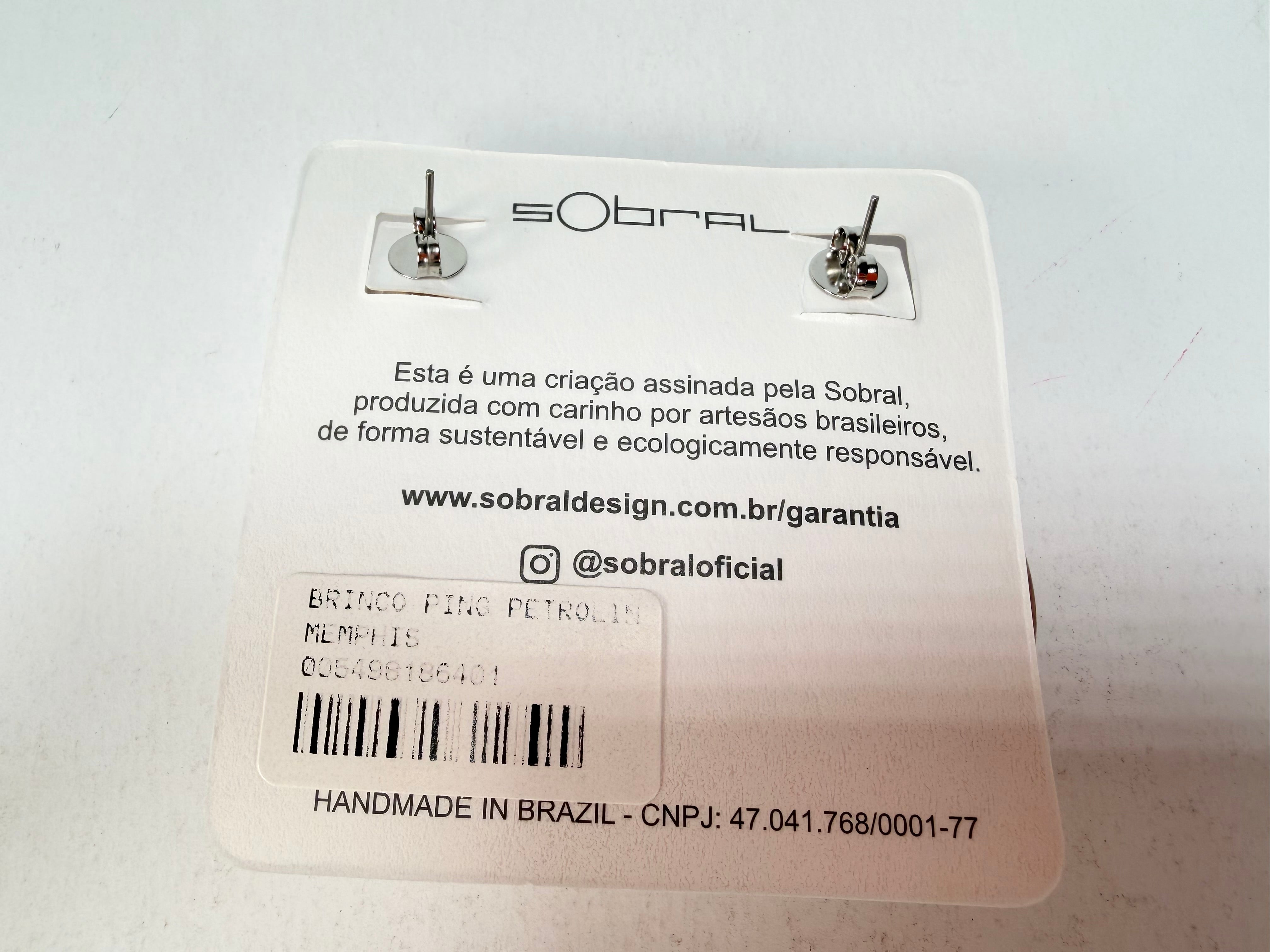 Sobral - Memphis "Petrolina" Resin Earrings ( 005498 )