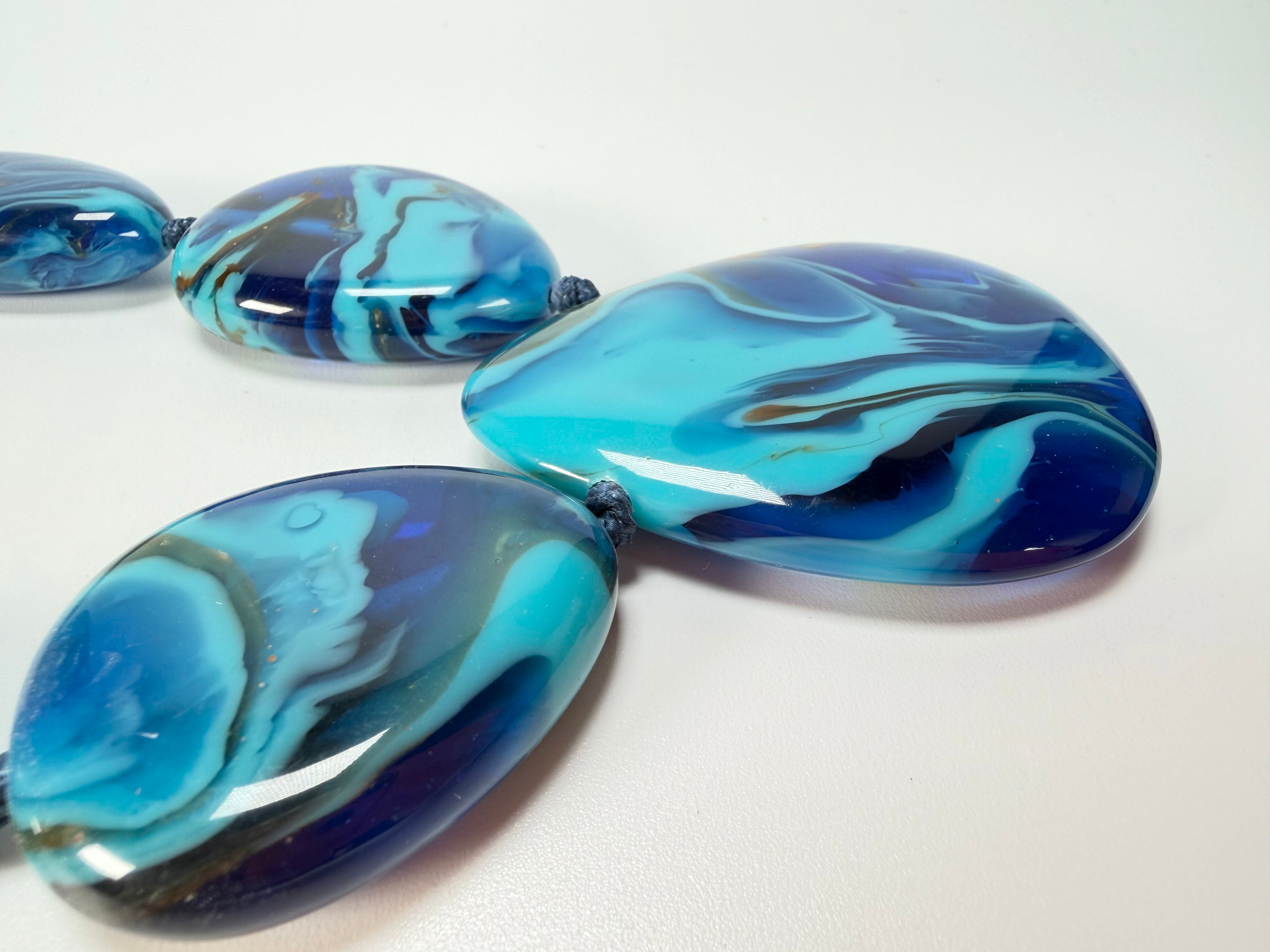 Sobral - Noite Estrelada "Bleu" Resin Necklace ( 005546 )