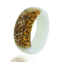 Sobral - Metalique Orlando "Técnica PB34" White Resin Solid Bangle ( 004102 )