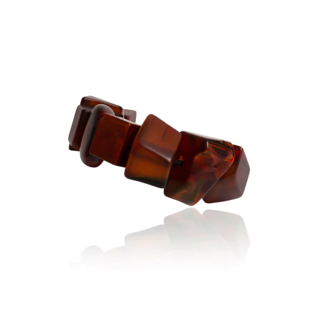 Sobral - Indiana "Marron" Brown Mix Elasticated Resin Bracelet ( 000210 )