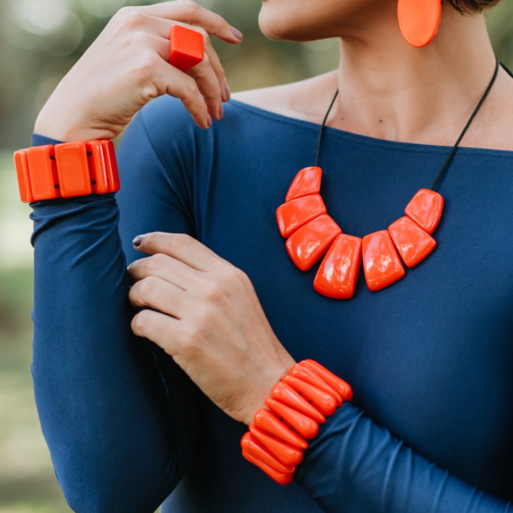 Sobral - Fuego "8 1/2 pçs" Elasticated Resin Bracelet ( 000376 )
