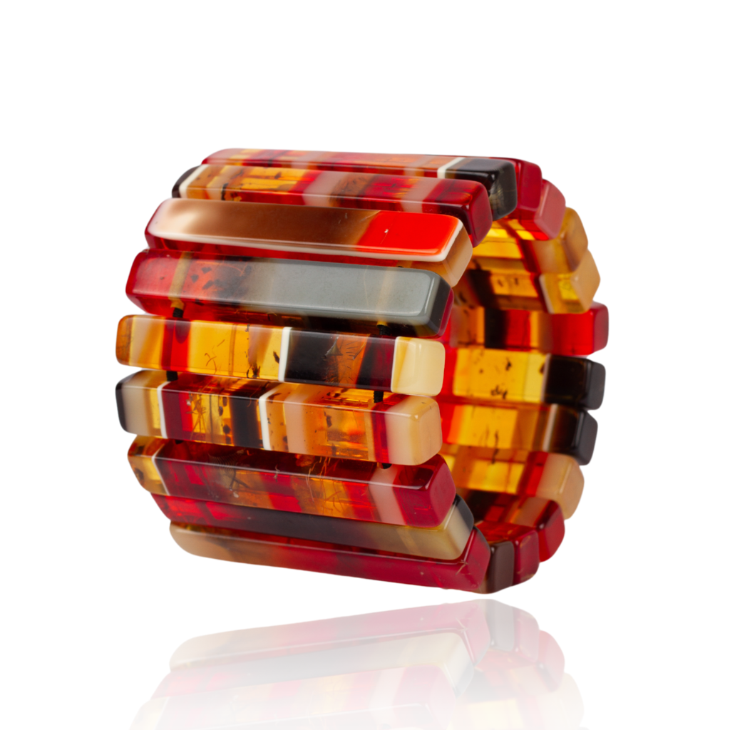 Sobral - Eco Amber "Yasmin" Elasticated Resin Bracelet ( 003137 )