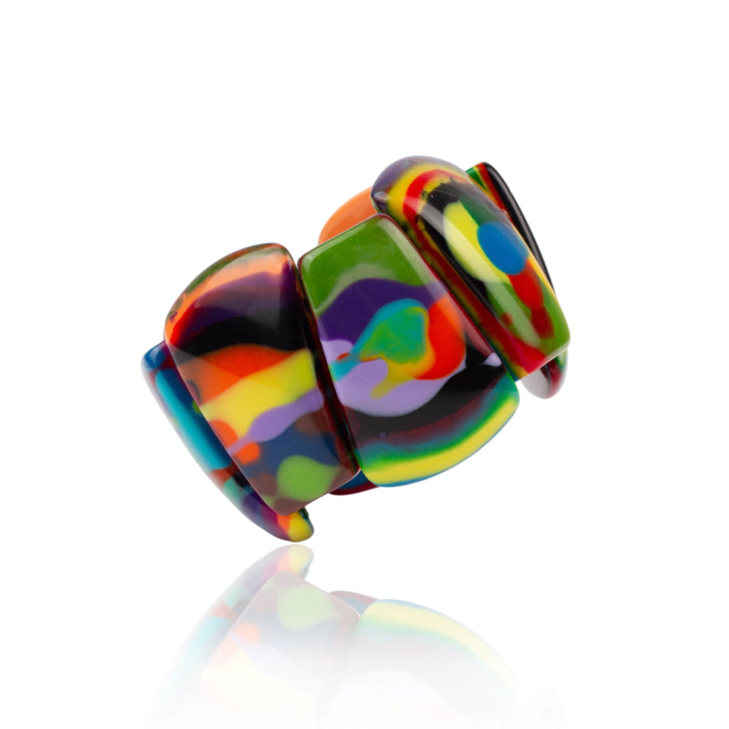 Sobral - Multi-Colour "Rimla" K Elasticated Resin Bracelet ( 004498 )