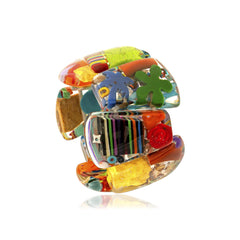 Sobral - Past Present "Recreio" Elasticated Resin Bracelet ( 005092 )