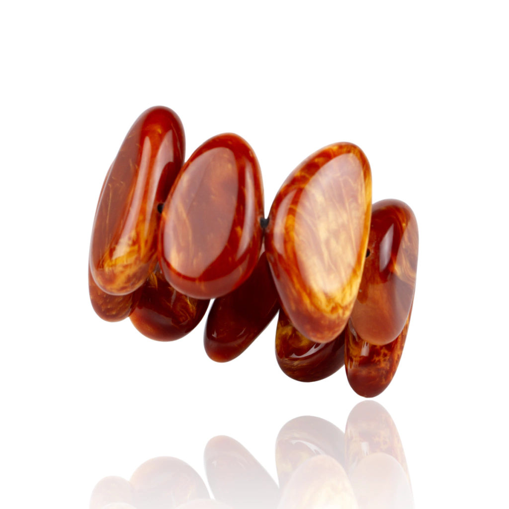 Sobral - Honey "Onda" Elasticated Resin Bracelet ( 005329 )