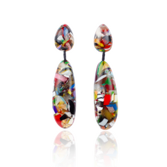 Sobral - Caillou Cristal "Caillou" Resin Earrings ( 005427 )