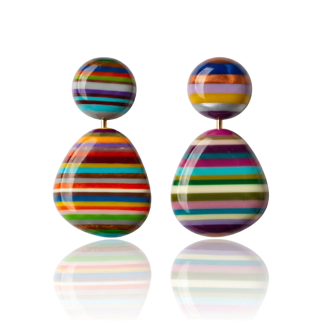 Sobral - Pop Art "Moni " Resin Earrings ( 004904 )