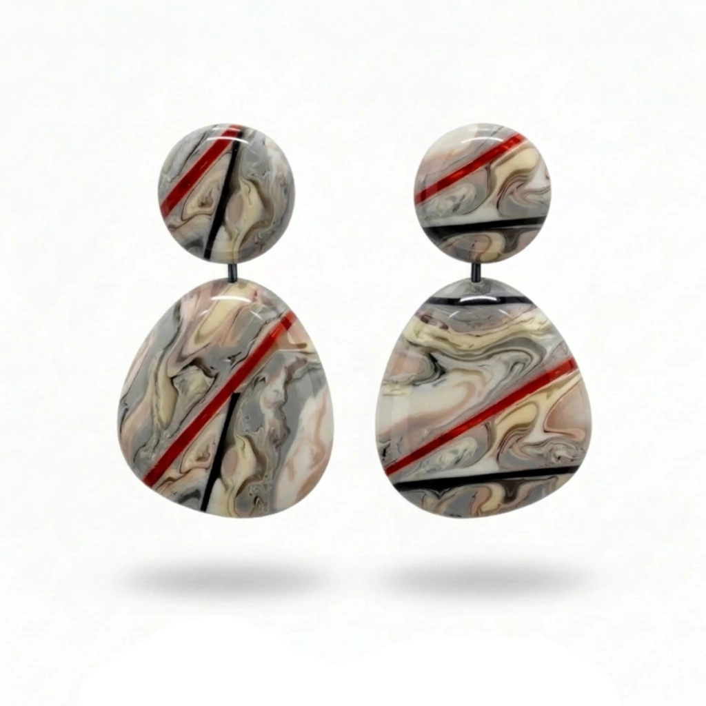 Sobral - Lágrima D'or "Moni " Resin Earrings ( 004904 )