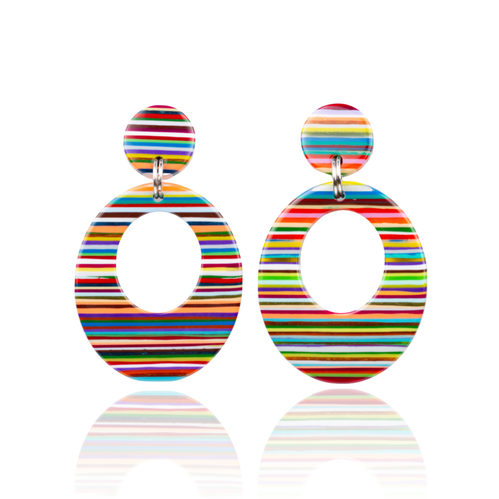 Sobral - Pop Art "Gizelle" Resin Earrings ( 000121 )