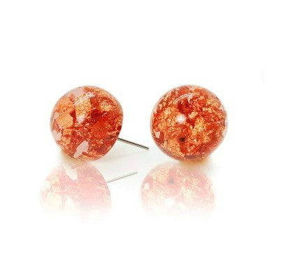 Sobral - Champagne "Eolia" Resin Earrings ( 002835 )