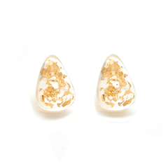 Sobral - Metalique "Pequeno Diamante" Resin Earrings ( 003600 )