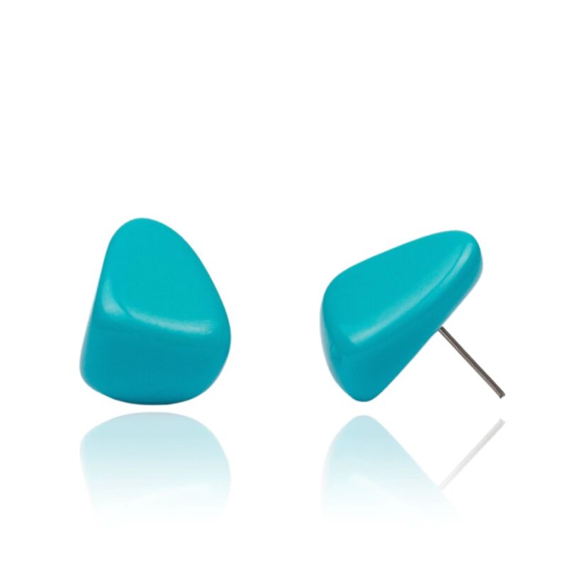 Sobral - Turquoise "Pequeno Diamante" Resin Earrings ( 003600 )