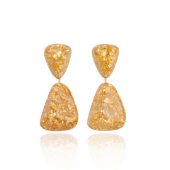 Sobral - Metalique "Duplo Sentido" Resin Earrings ( 003601 )