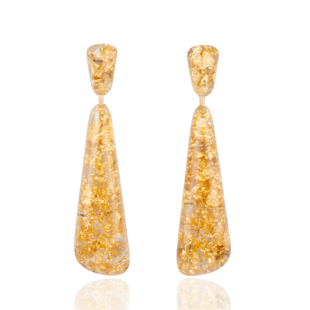 Sobral - Metalique "Gleine" Resin Earrings ( 004502 )