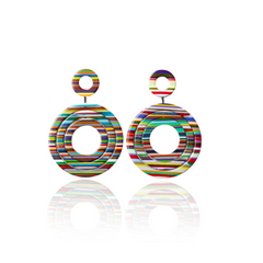 Sobral - Pop Art "Modernismo" Resin Earrings ( 004892 )