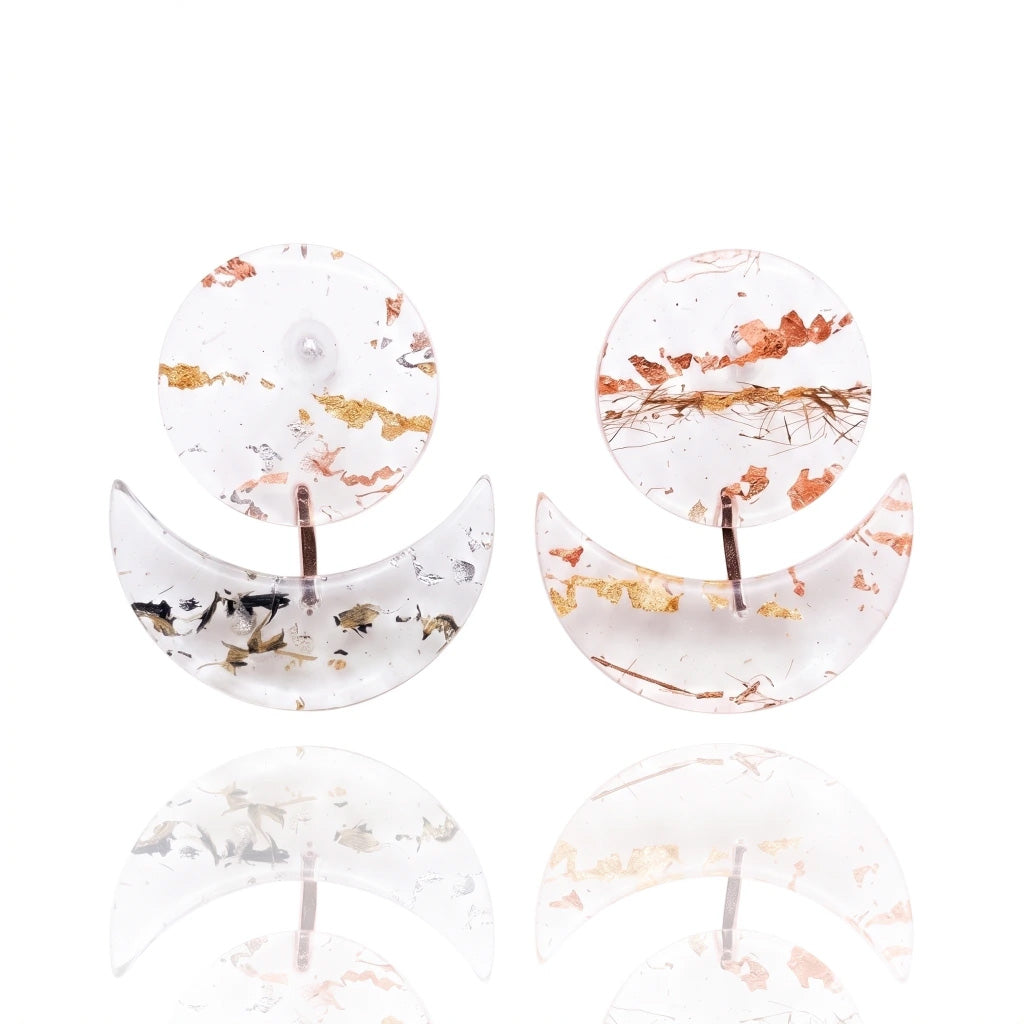 Sobral - Minas Gerais "Sombra" Resin Earrings ( 005036 )