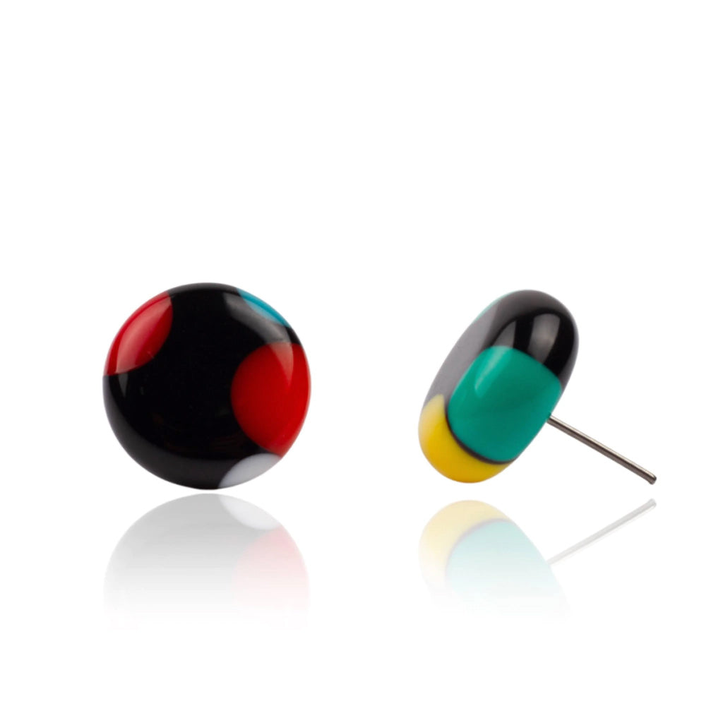 Sobral - Dots "Dots" Multi Colour Resin Earrings ( 005355 )