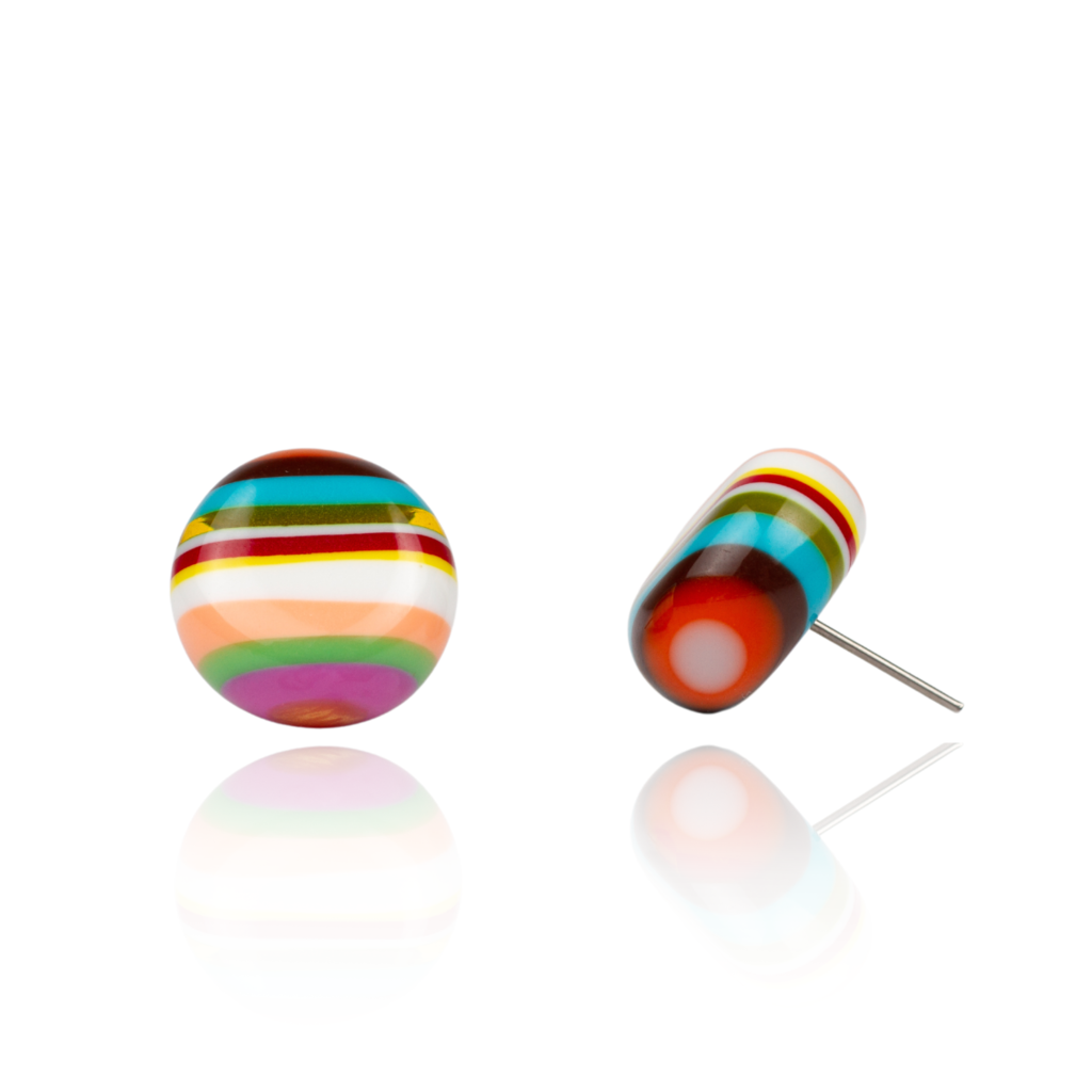 Sobral - Pop Art "Dots" Resin Earrings ( 005355 )