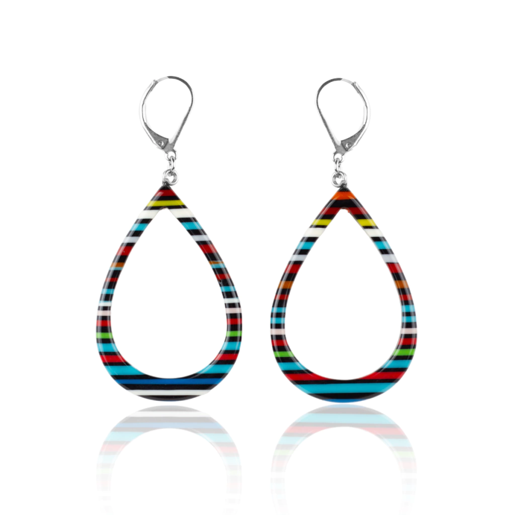 Sobral - Pop Art Noite "Cristiane" Resin Earrings ( 005363 )