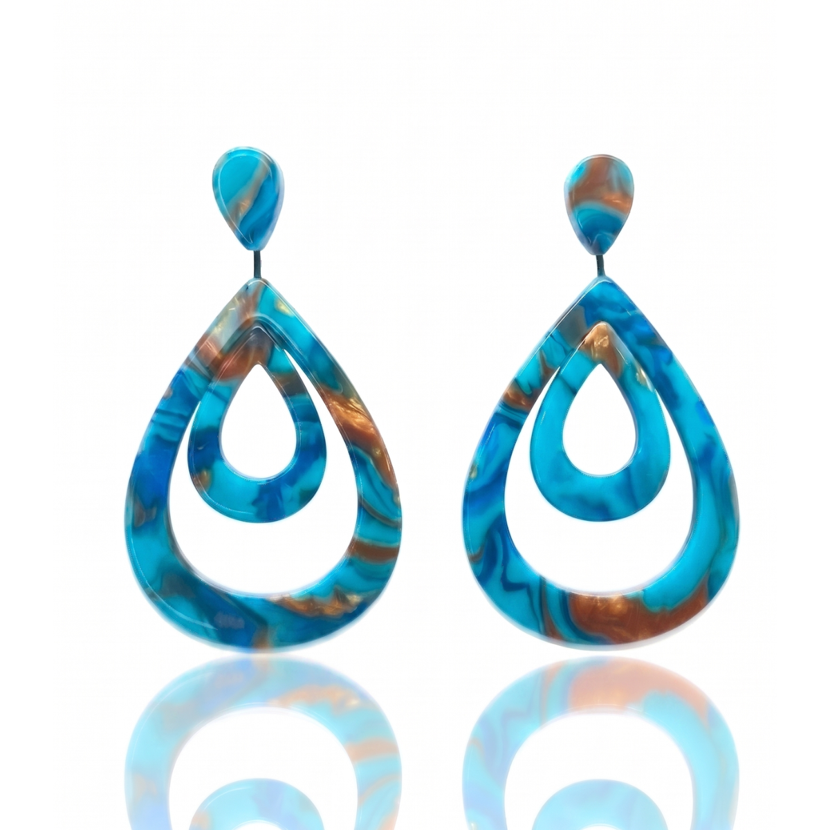 Sobral - Noite Estrelada "Sueli" Resin Earrings ( 005365 )