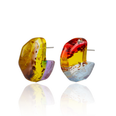 Sobral - Sobralita "Argola Itaúna" Resin Earrings ( 005379 )