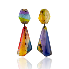 Sobral - Sobralita "Itaqui" Resin Earrings ( 005383 )