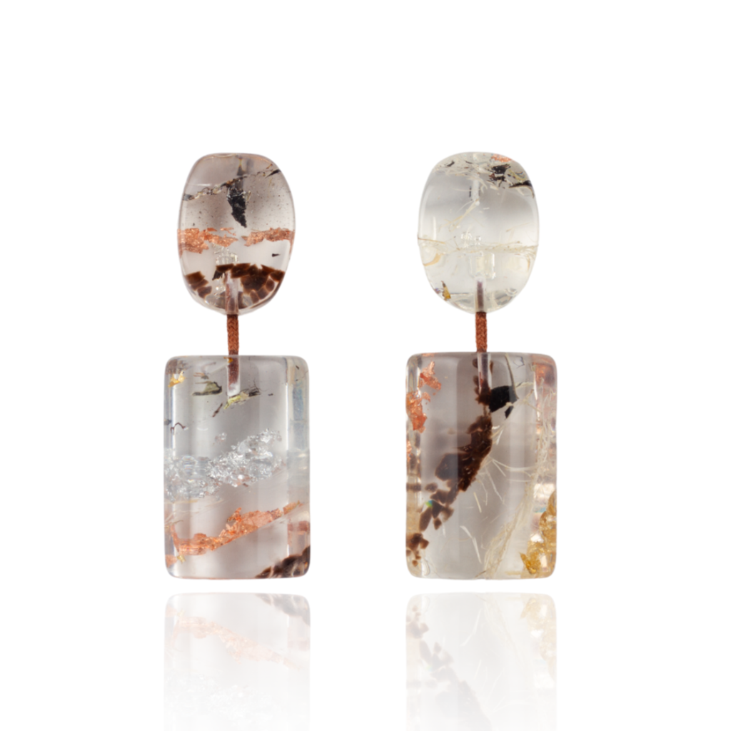 Sobral - Minas Gerais "Araxá" Resin Earrings ( 005407 )