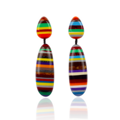 Sobral - Pop Art "Caillou" Resin Earrings ( 005427 )