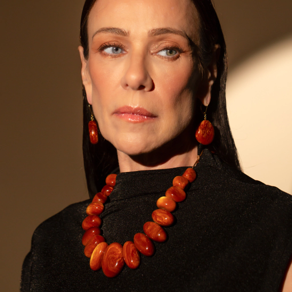 Sobral - Honey "Monica" Resin Earrings ( 005495 )