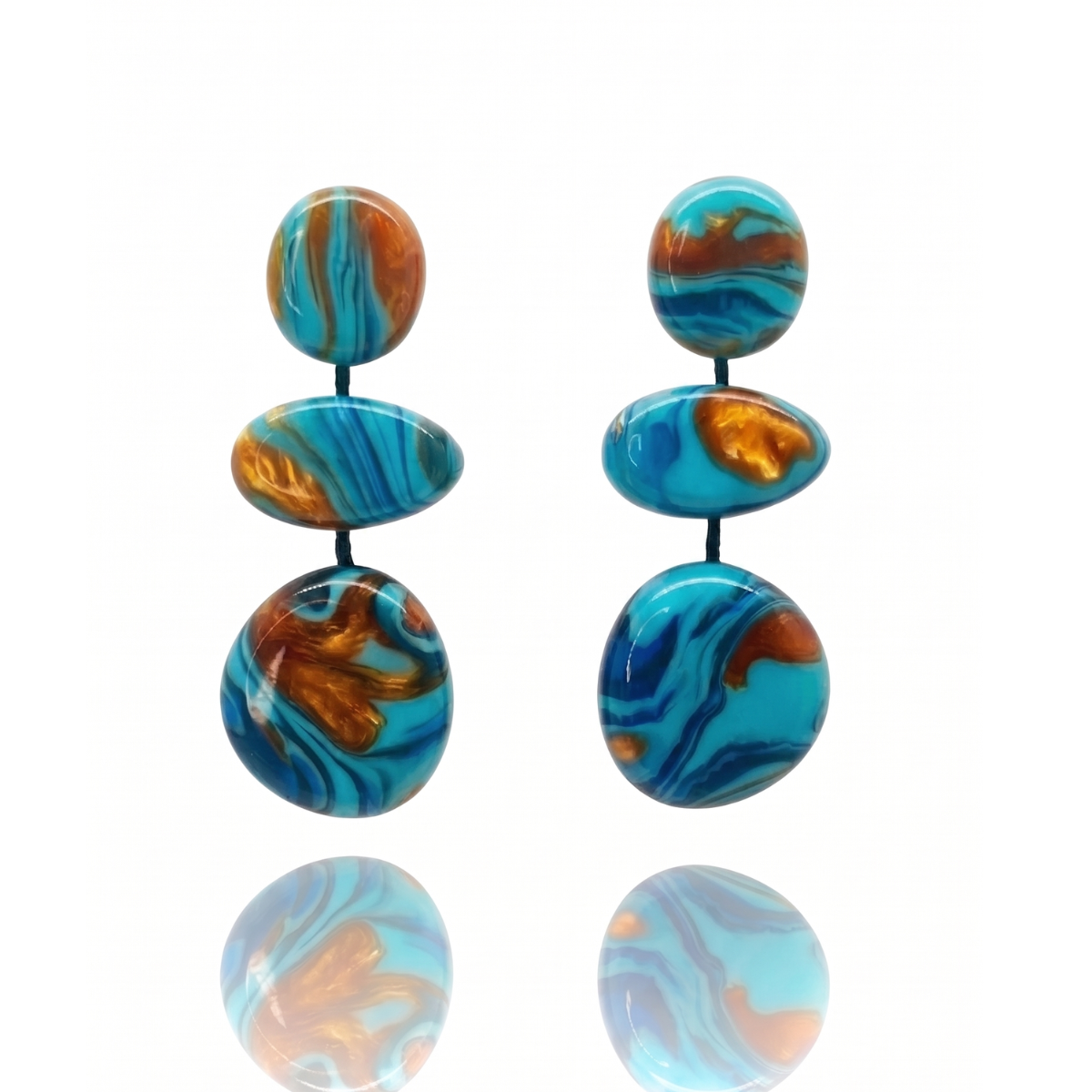 Sobral - Noite Estrelada "Arles" Resin Earrings ( 005545 )