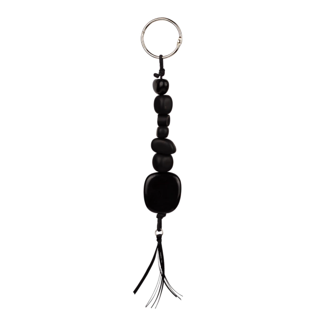 Sobral - Indiana "Preto" Black Resin Key Ring / Key Chain ( 000179 )